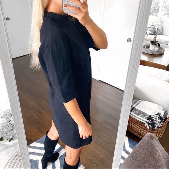 🖤 ZARA BLACK BASIC STITCHED BAGGY DRESS! - Picture 4 of 14